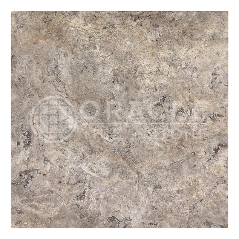 Silver Travertine - 24" X 24" X 1/2" Field Tile