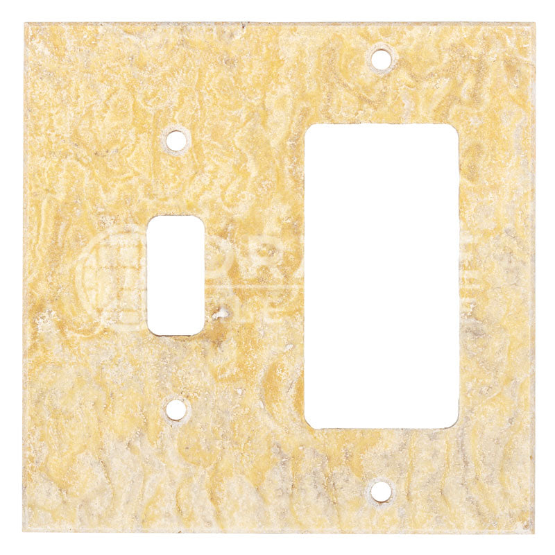 Scabos Travetine - Toggle Rocker Switch Plate Cover with Screw