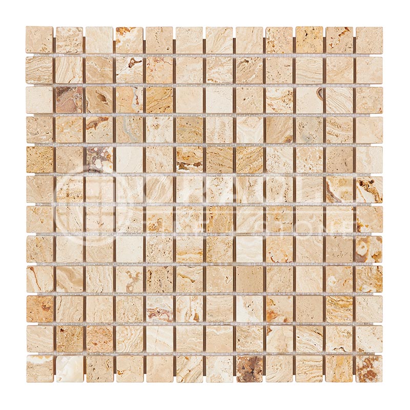 Valencia Travertine - 1" X 1" Mosaic Tile