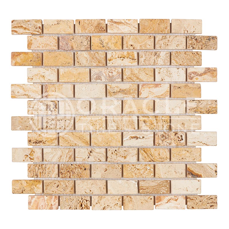 Valencia	Travertine	1" X 2"	Brick Mosaic	Tumbled
