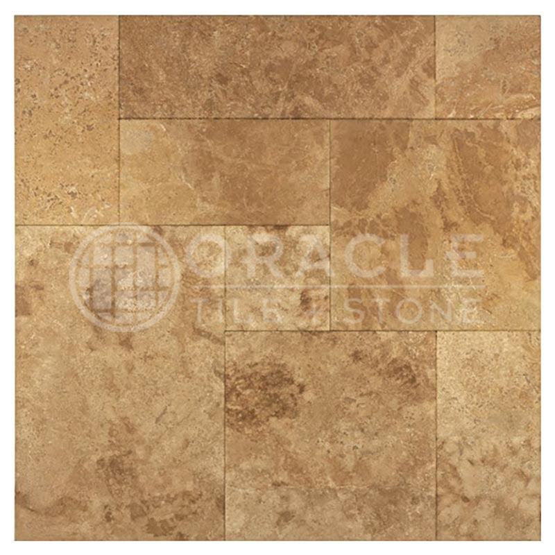 Walnut Travertine - Versailles / French Pattern Field Tile - (8 sq. ft. / bundle)